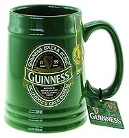Guinness Green Ceramic Label Tankard | Official Merchandise Draught Branded Beer Drinking Cup