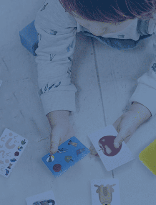 Classroom setting with educators and children