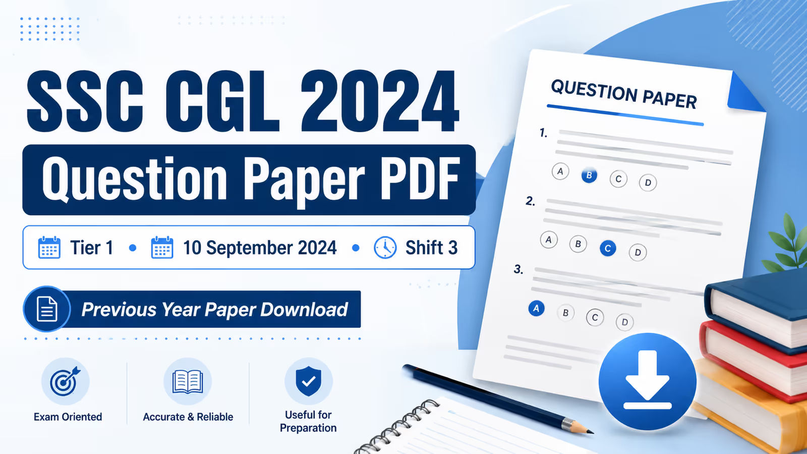 SSC CGL 2024 Tier 1 Previous Year Question Paper PDF Download