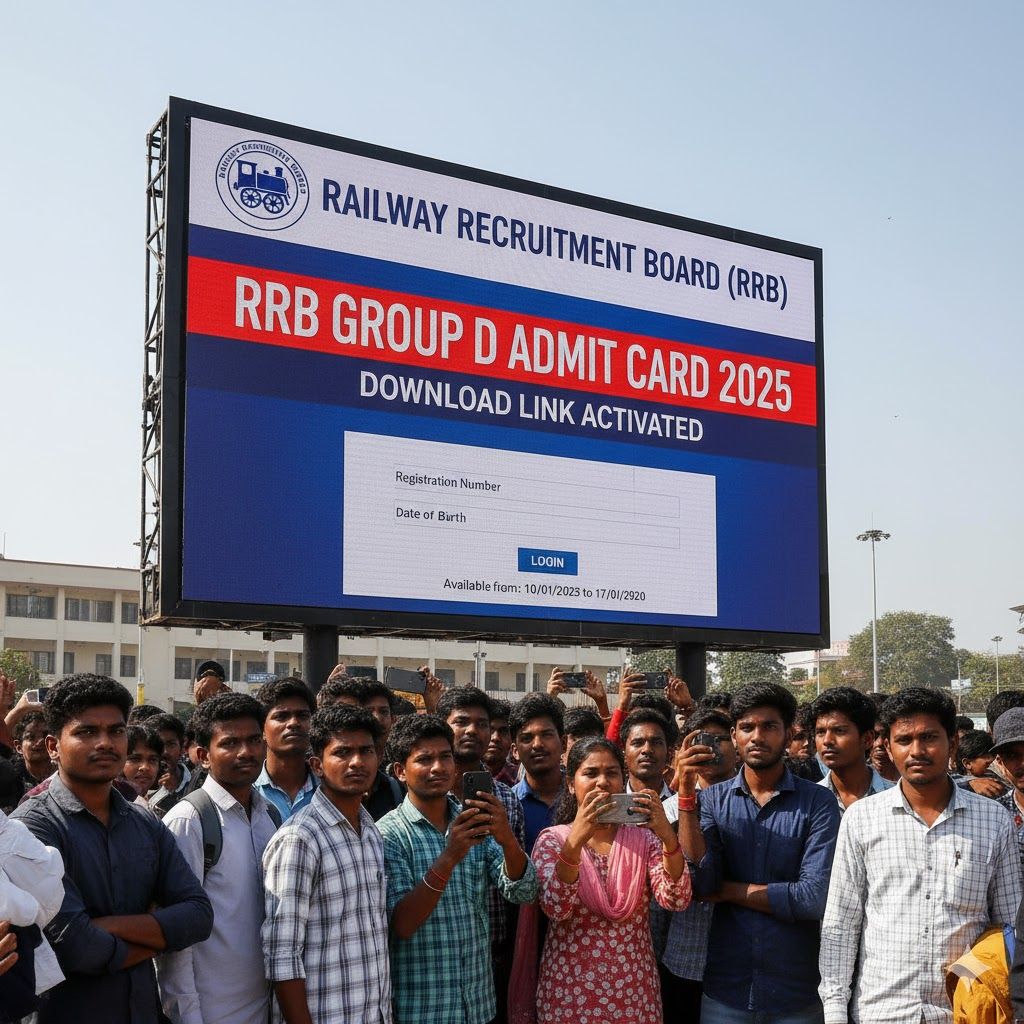RRB Group D Admit Card 2025 – Exam City, Exam Date & CBT Hall Ticket Download