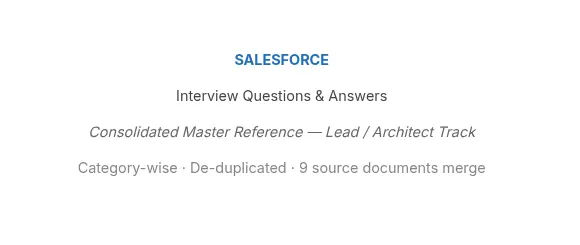 SALESFORCE Interview Questions & Answers