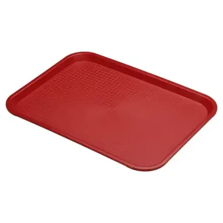 14" X 10" Red Fast Food Tray