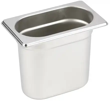 1/9 One Ninth Size Deep Stainless Steel Gastronorm Container – 150mm