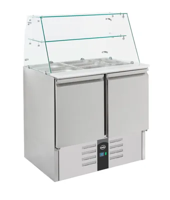 CombiSteel 7950.0400 Refrigerated Saladette with Glass Cover 2 Doors