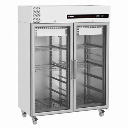 Inomak CEP2144/GL/PTL Upright Double Hinged Glass Door Heavy Duty Refrigerator