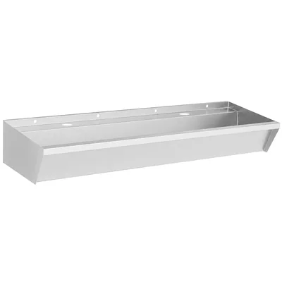CombiSteel 7490.0345 Wash Basin Stainless Steel 2 Taps 1200 × 360 × 135 mm