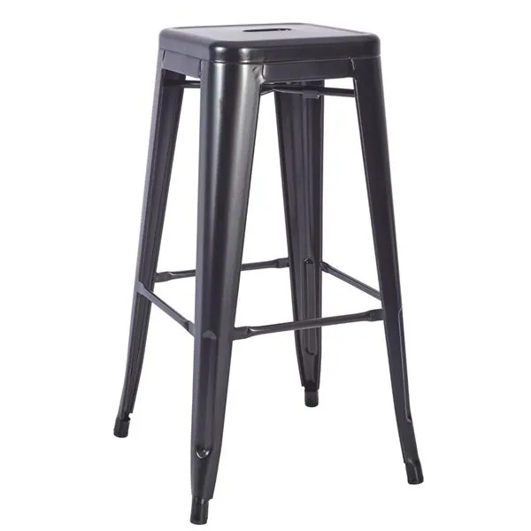 Paris In / Outdoor Metal Mid or Bar High Stools - Black or Grey