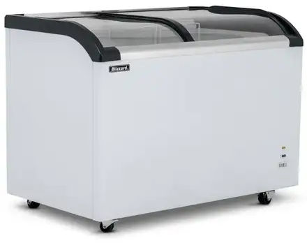 Blizzard BDF32 320L Curved Glass Lid Freezer