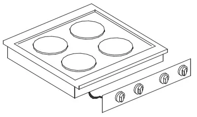 CombiSteel 7266.0030 Electric Range 4 Plates