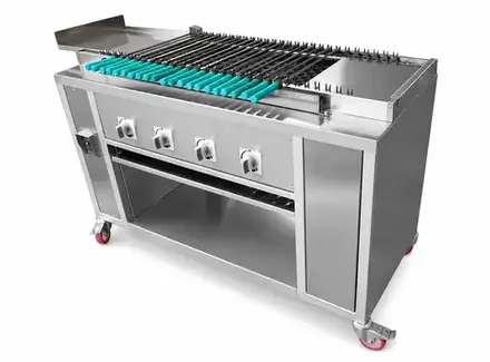 Automatic Rotating Seekh Kebab Conveyor Charcoal Grill
