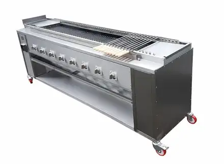 Automatic Rotating Seekh Kebab Conveyor Charcoal Grill
