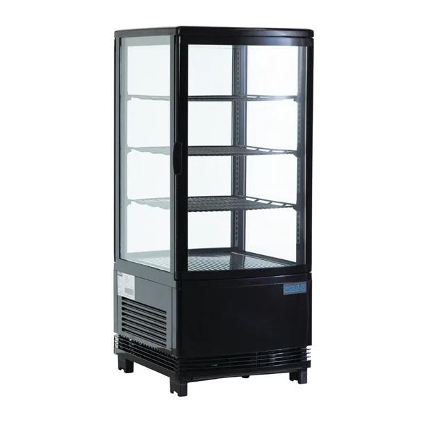 Polar C-Series Energy Efficient Display Fridge Black 68Ltr