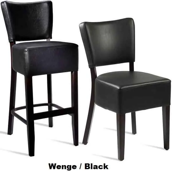 Club Commercial Dining Chairs & Bar Stools - Black / Black