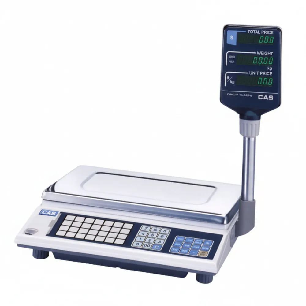 CAS AP-1 — complete price-computing scale with pole display