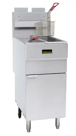 Infernus 4 Burner Twin Tank Twin Basket Gas Fryer – 2 x 11 Litres