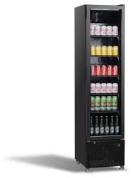 CombiSteel 7455.1914 Glass Door Refrigerator Narrow Black NAP-250