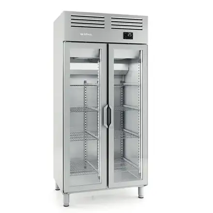 Infrico AGN600-CR Upright Double Hinged Glass Door Gastronorm Refrigerator