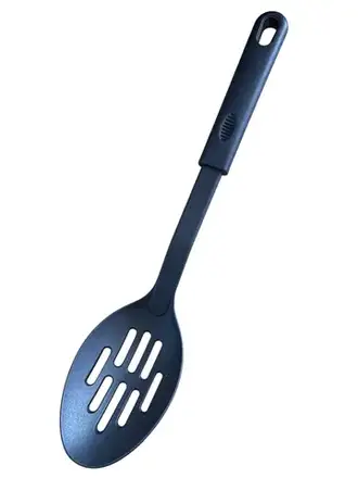 12" Black Nylon Slotted Spoon