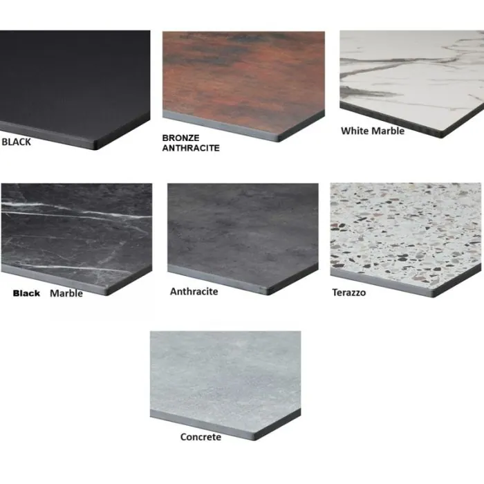 Toro 12mm Thick In / Outdoor Compact Laminate Table Tops - Square