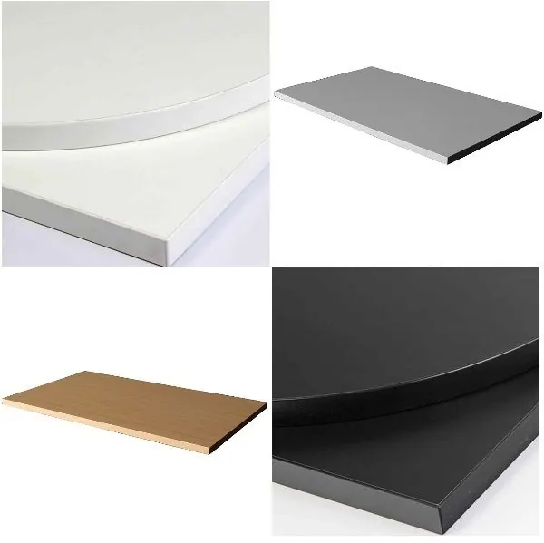 Taurus High Quality Laminate Table Tops - Black, Grey, Oak, White