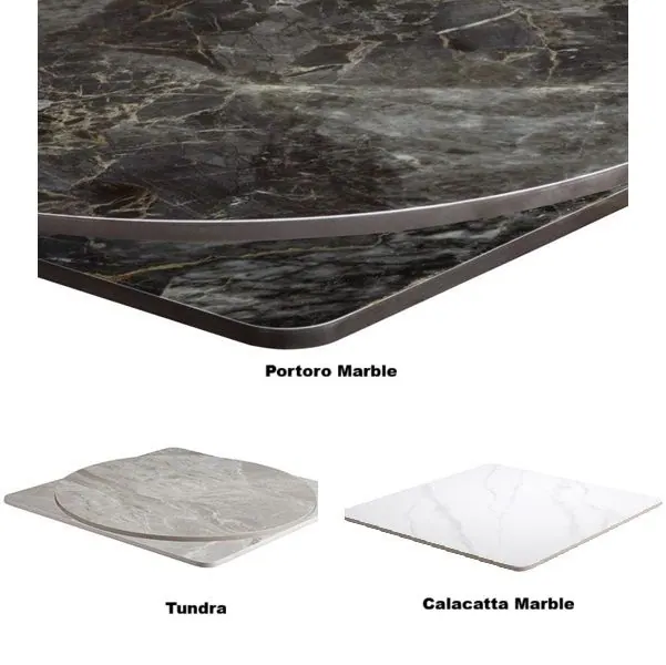 Zero Maintenance Ceramic Table Tops - Marbled Effects