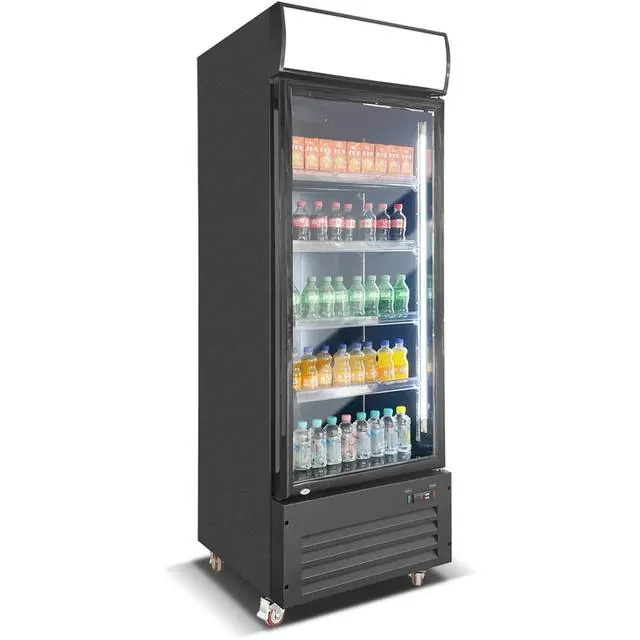 Black Single Door Drinks Fridge