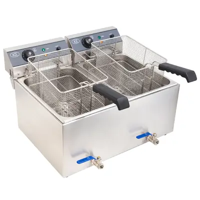 ACE 10L Double Fryer with Drain Tap