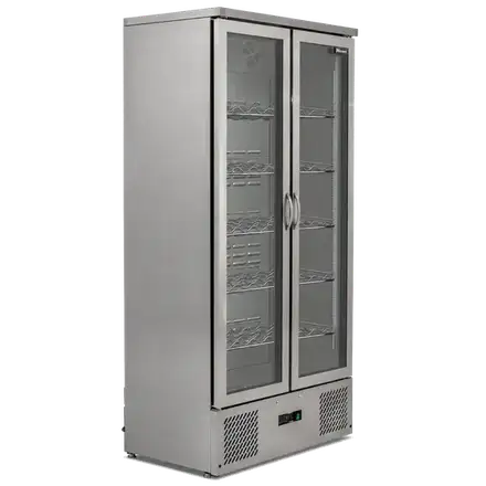 Blizzard BAR20SSWINE Upright Double Hinged Glass Door Bottle Cooler (wine shelves)