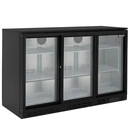 Blizzard LOWBAR3SL Low Height Triple Sliding Door Bottle Cooler