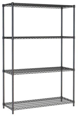 CombiSteel 7530.0030 Shelf Units 4 Levels 1200 Black Flat Packed