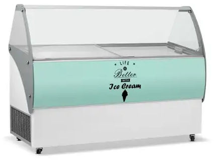 Crystal VENUSELEGANTE46 454L Elegante Ice Cream Display