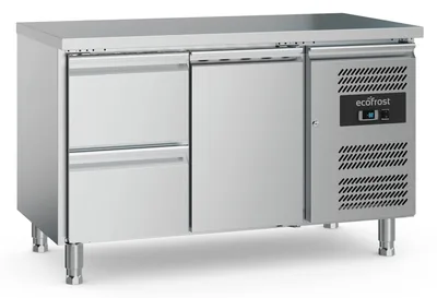 CombiSteel 7950.5155 700 Refrigerated Counter 1 Door and 2 Drawers with Adjustable Feet