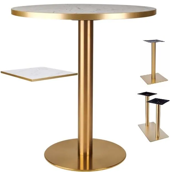 Venice White Marble Dining or Bar Complete Tables - See Sizes & Colours