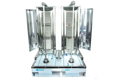 HOSTY 3 Burner Double Kebab Machine/Natural Gas