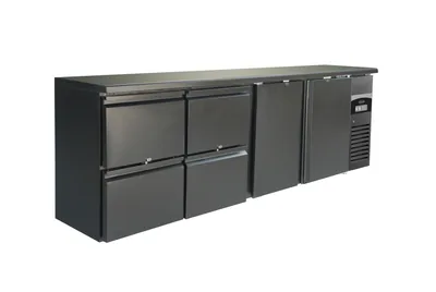 CombiSteel 7450.0327 Bar Cooler Black 2 Doors and 2 Drawers
