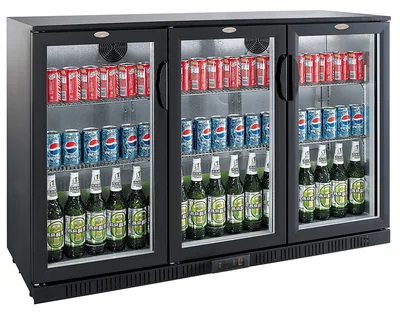 CombiSteel 7527.0015 Backbar Cooler Black 3 Doors