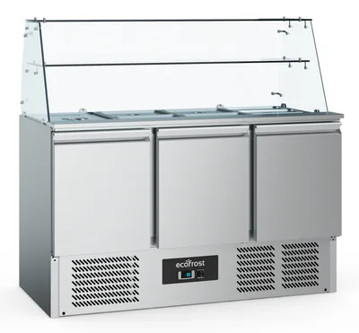 CombiSteel 7950.5110 Refrigerated Saladettes with Glas 3 Doors