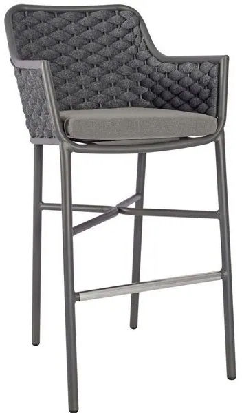 Cordoba Outdoor High Stools - Textilene Anthracite Weave