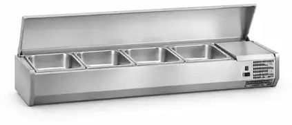 Artikcold VRX1000S/S Steel-Lid Refrigerated Salad Display