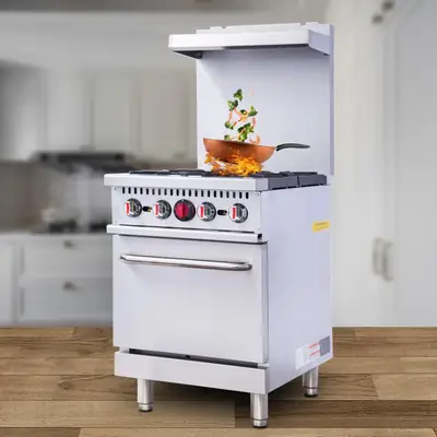 LPG Gas 4 Burners Cooker Range With Oven