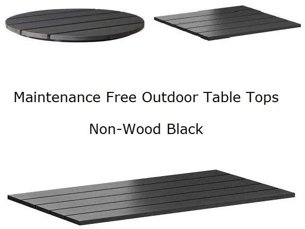 Eko Non-Wood Maintenance Free Outdoor Table Top - Black