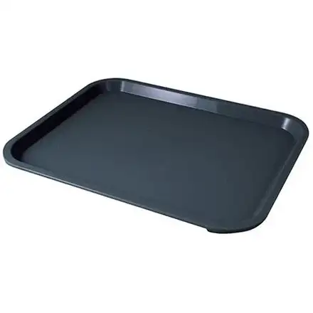 14" X 10" Black P/P Fast Food Tray