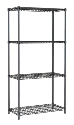 CombiSteel 7530.0025 Shelf Units 4 Levels 900 Black Flat Packed
