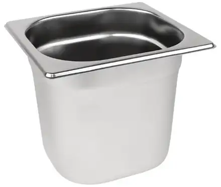 1/6 One Sixth Size Stainless Steel Gastronorm Container – 150mm
