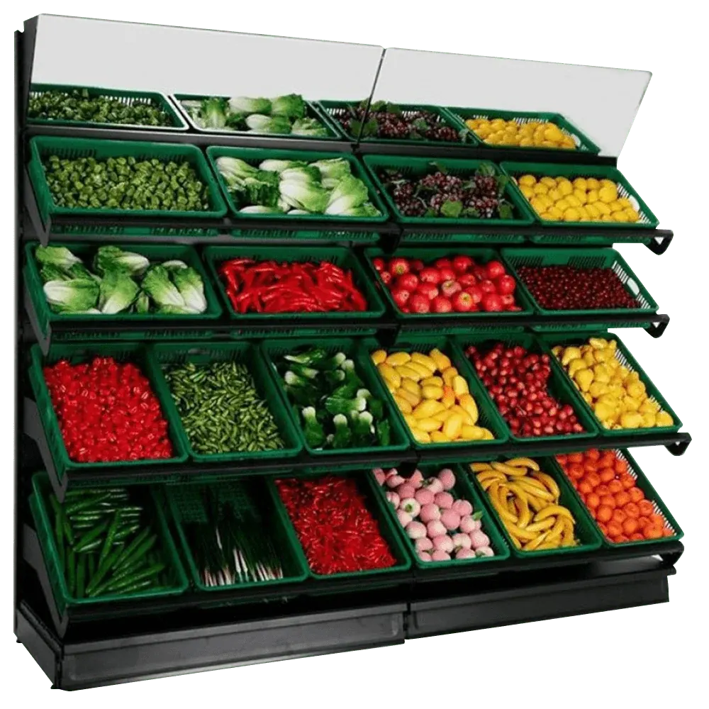 4 Tier Wall Fruit & Vegetable Display