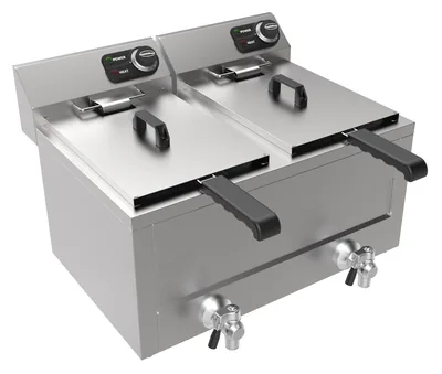 CombiSteel 7518.0205 Electric Counter Fryer 2 × 8 L 2 × 3 kW