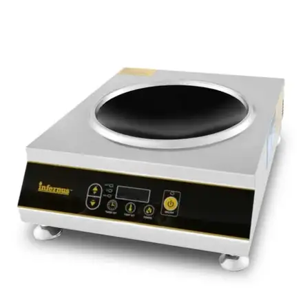 Infernus INF-IC35B 3kW Commercial Induction Wok Cooker – Concave Induction Hob