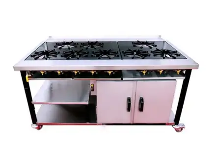 SW Cookers 8 Burner Indian Range Cooker