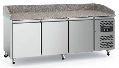 CombiSteel 7950.5140 Pizza Counter 3 Doors with Wheels