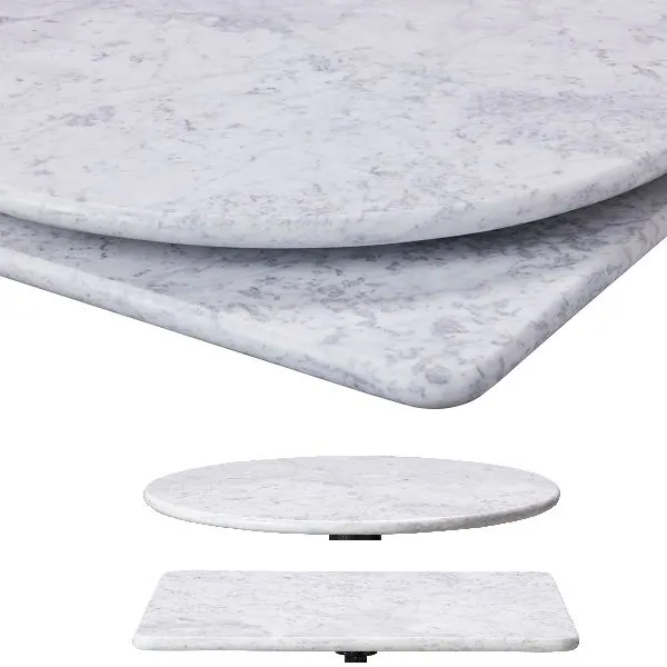 Stock White Carrara Marble Table Tops - See Sizes